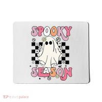 Retro Hippie Halloween Cute Ghost Spooky Season Funny Gifts Mousepad thumb 0
