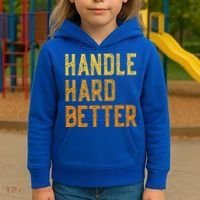 Retro Handle Hard Better Cute Gift Kids Hoodie thumb 3