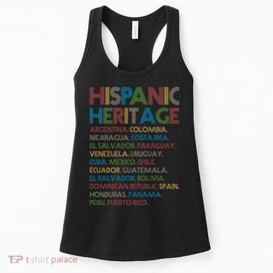 Retro Hispanic Heritage Month Countries Women's Tank Top