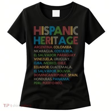 Retro Hispanic Heritage Month Countries Women's T-Shirt
