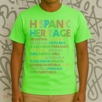 Retro Hispanic Heritage Month Countries T-Shirt thumb 3