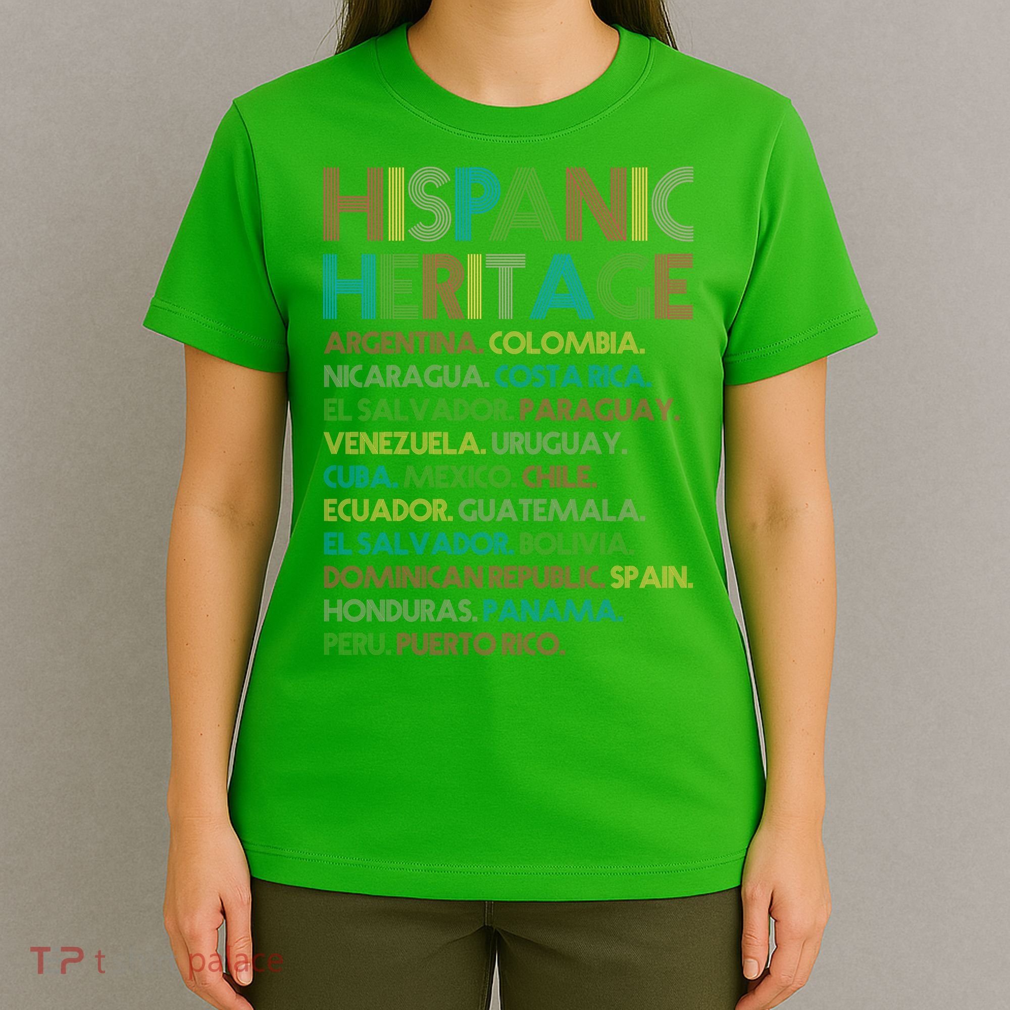 Retro Hispanic Heritage Month Countries T-Shirt