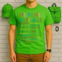 Retro Hispanic Heritage Month Countries T-Shirt thumb 6