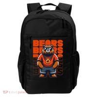 Retro Hip Hop Bears Football Backpack thumb 0
