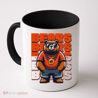 Retro Hip Hop Bears Football Coffee Mug thumb 0