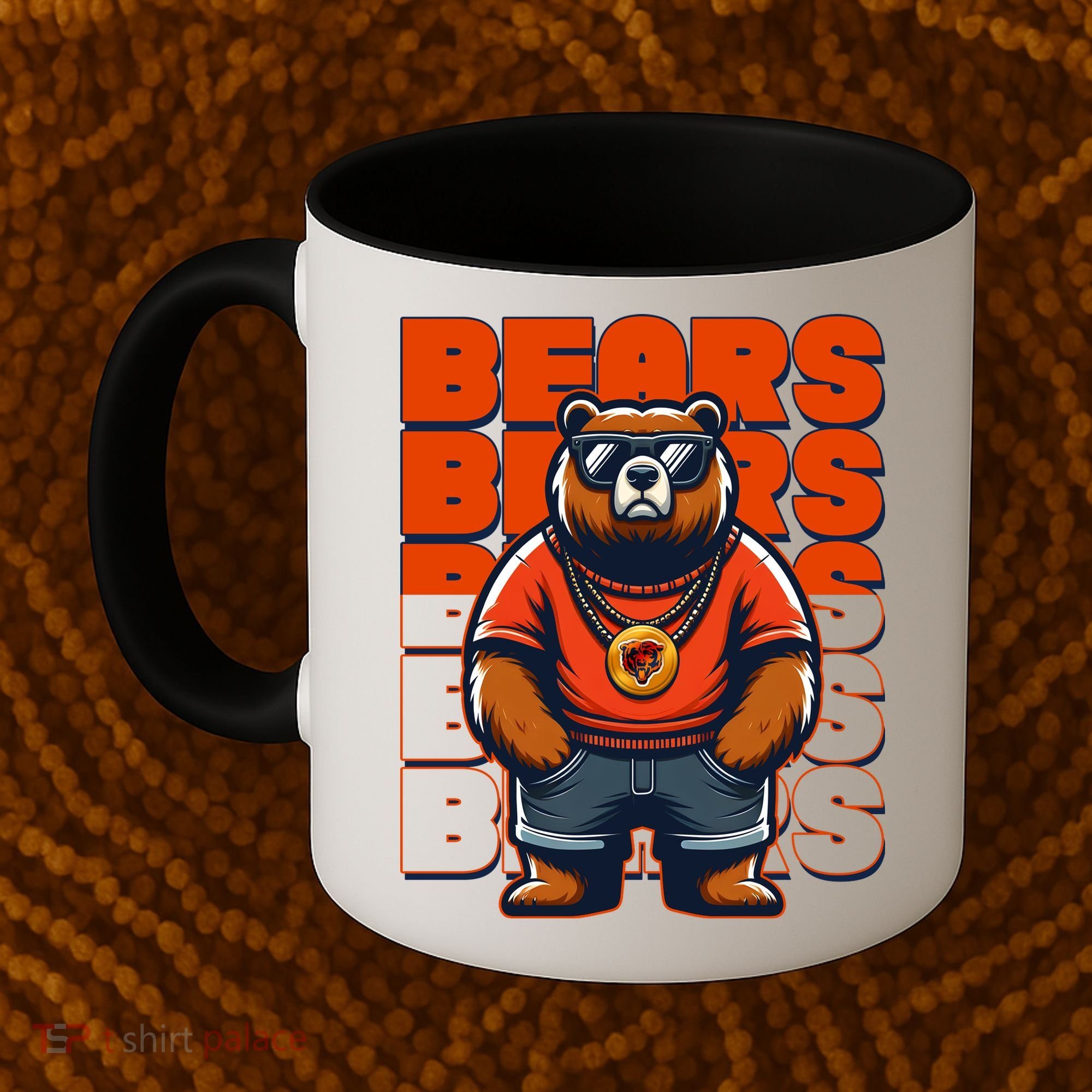 Retro Hip Hop Bears Football Coffee Mug