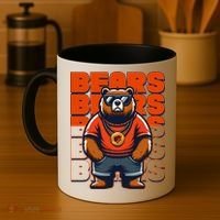 Retro Hip Hop Bears Football Coffee Mug thumb 4