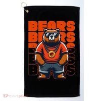 Retro Hip Hop Bears Football Golf Towel thumb 0