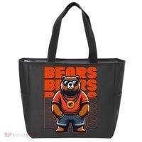 Retro Hip Hop Bears Football Tote Bag thumb 0