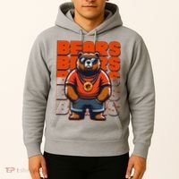 Retro Hip Hop Bears Football Hoodie thumb 2