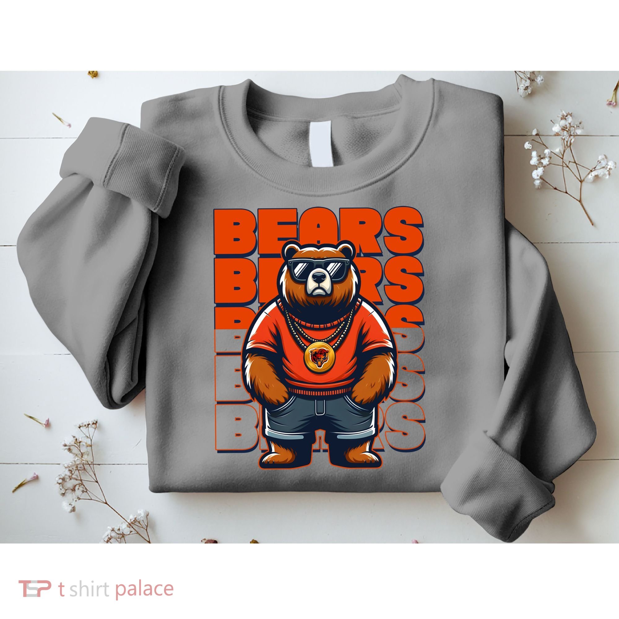 Retro Hip Hop Bears Football Sweatshirt