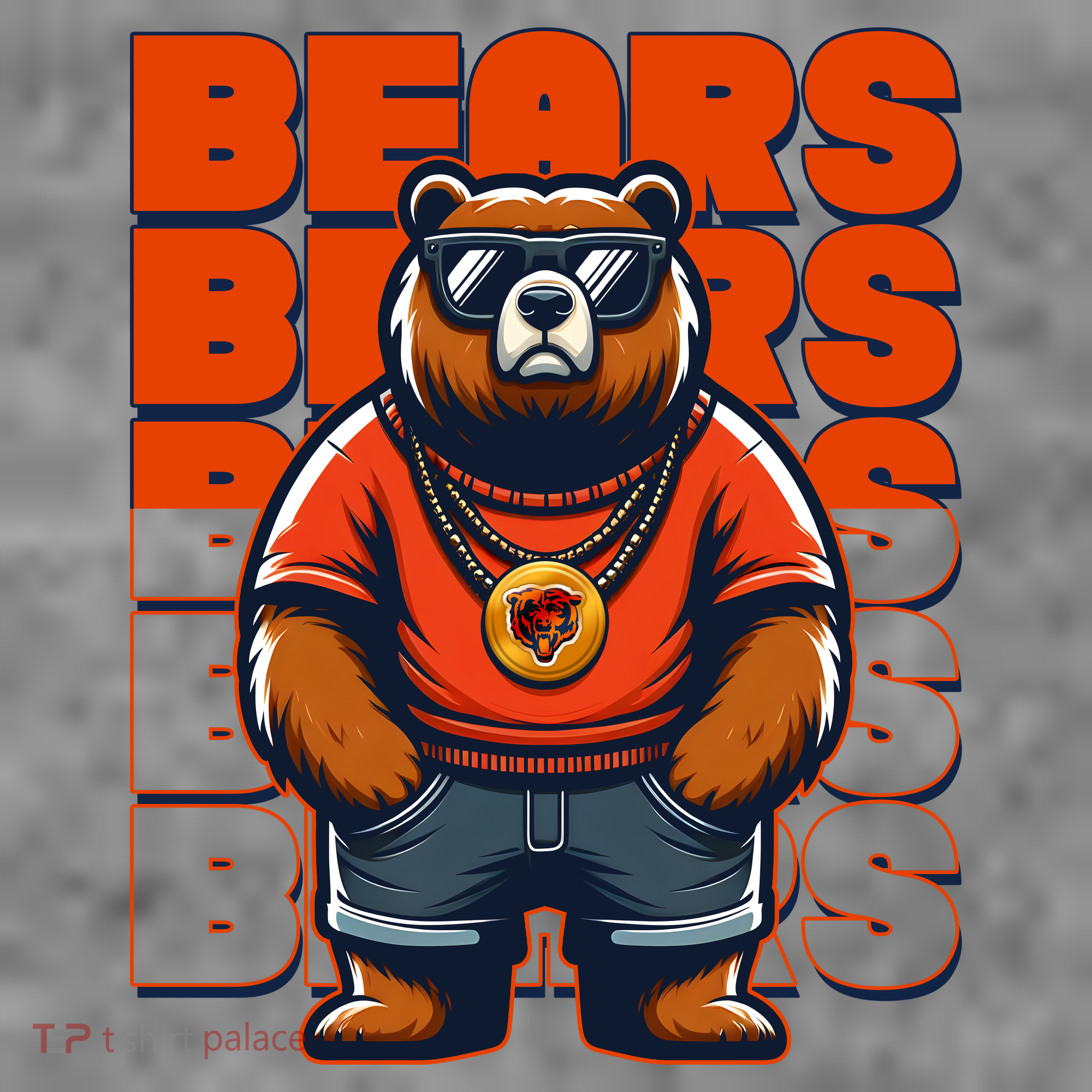 Retro Hip Hop Bears Football Women's Hoodie