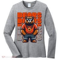 Retro Hip Hop Bears Football Women's Long Sleeve Shirt thumb 0