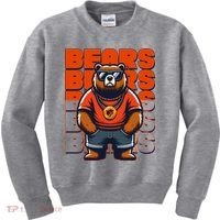 Retro Hip Hop Bears Football Kids Sweatshirt thumb 0