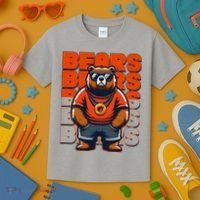 Retro Hip Hop Bears Football Kids T-Shirt thumb 3