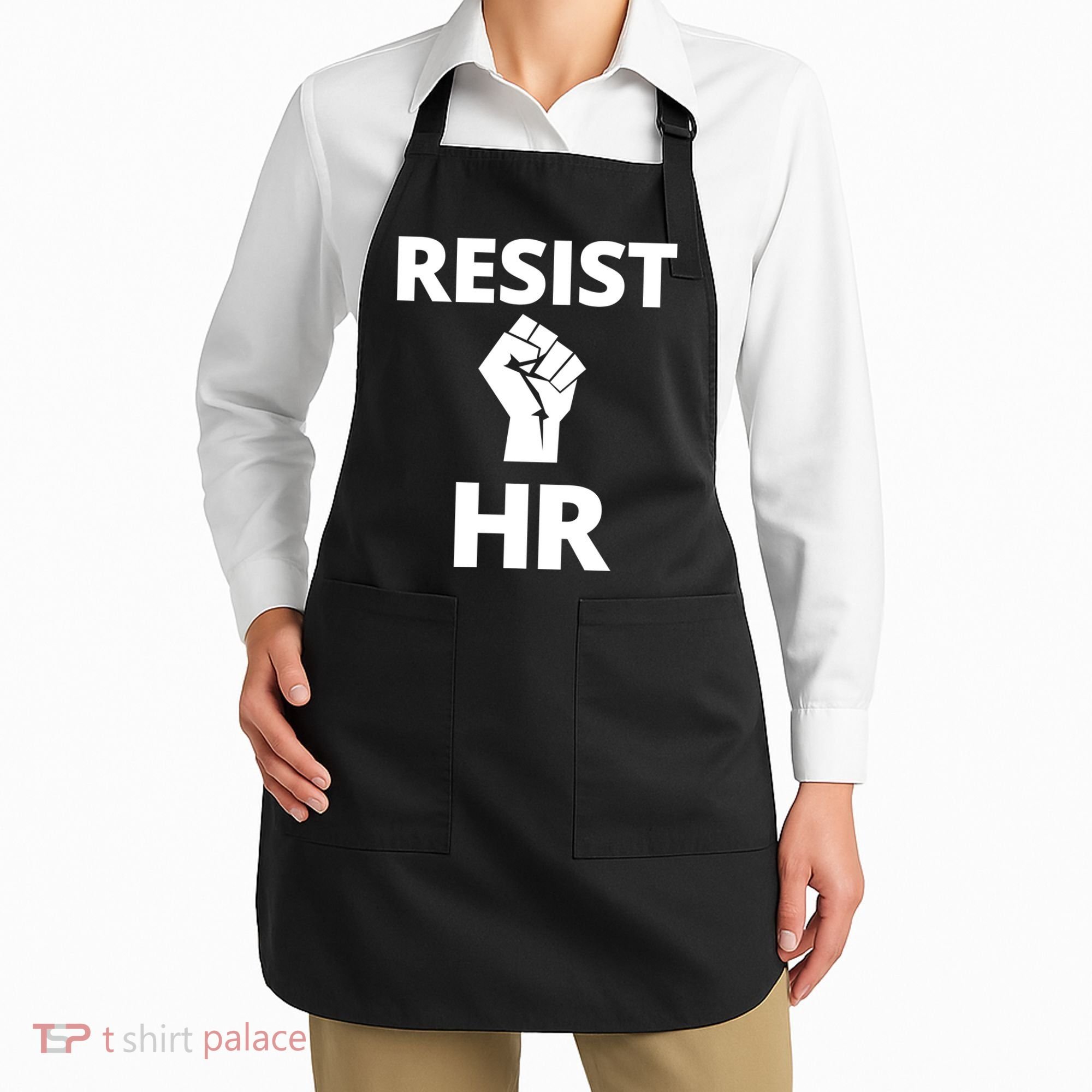 Resist HR Human Resources Funny Bosses Day Admin Work Humor Gift Apron