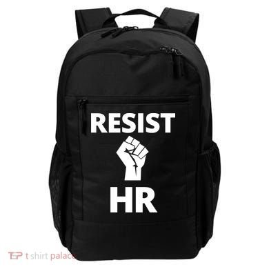 Resist HR Human Resources Funny Bosses Day Admin Work Humor Gift Backpack