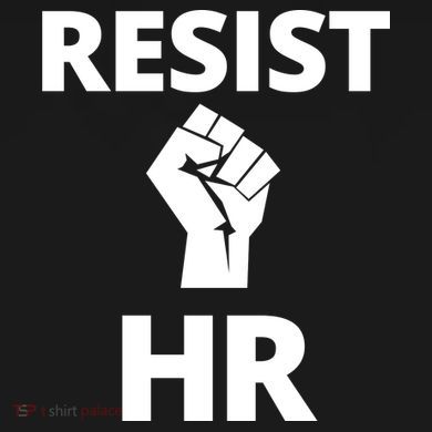 Resist HR Human Resources Funny Bosses Day Admin Work Humor Gift Button