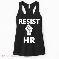 Resist HR Human Resources Funny Bosses Day Admin Work Humor Gift Women's Tank Top thumb 0