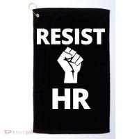 Resist HR Human Resources Funny Bosses Day Admin Work Humor Gift Golf Towel thumb 0