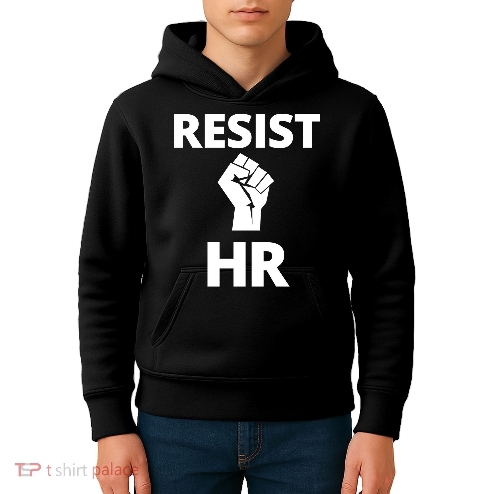 Resist HR Human Resources Funny Bosses Day Admin Work Humor Gift Kids Hoodie