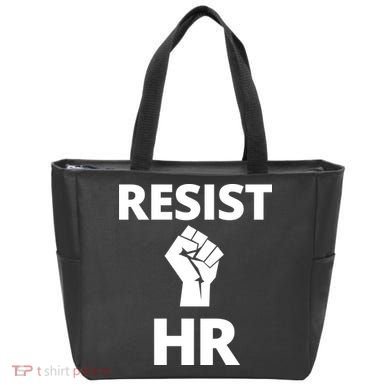 Resist HR Human Resources Funny Bosses Day Admin Work Humor Gift Tote Bag