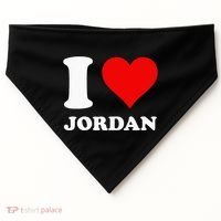 Red Heart I Love Jordan USA-Made Doggie Bandana thumb 0