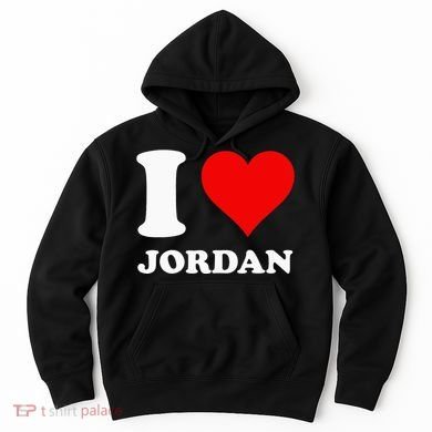 Red Heart I Love Jordan Hoodie