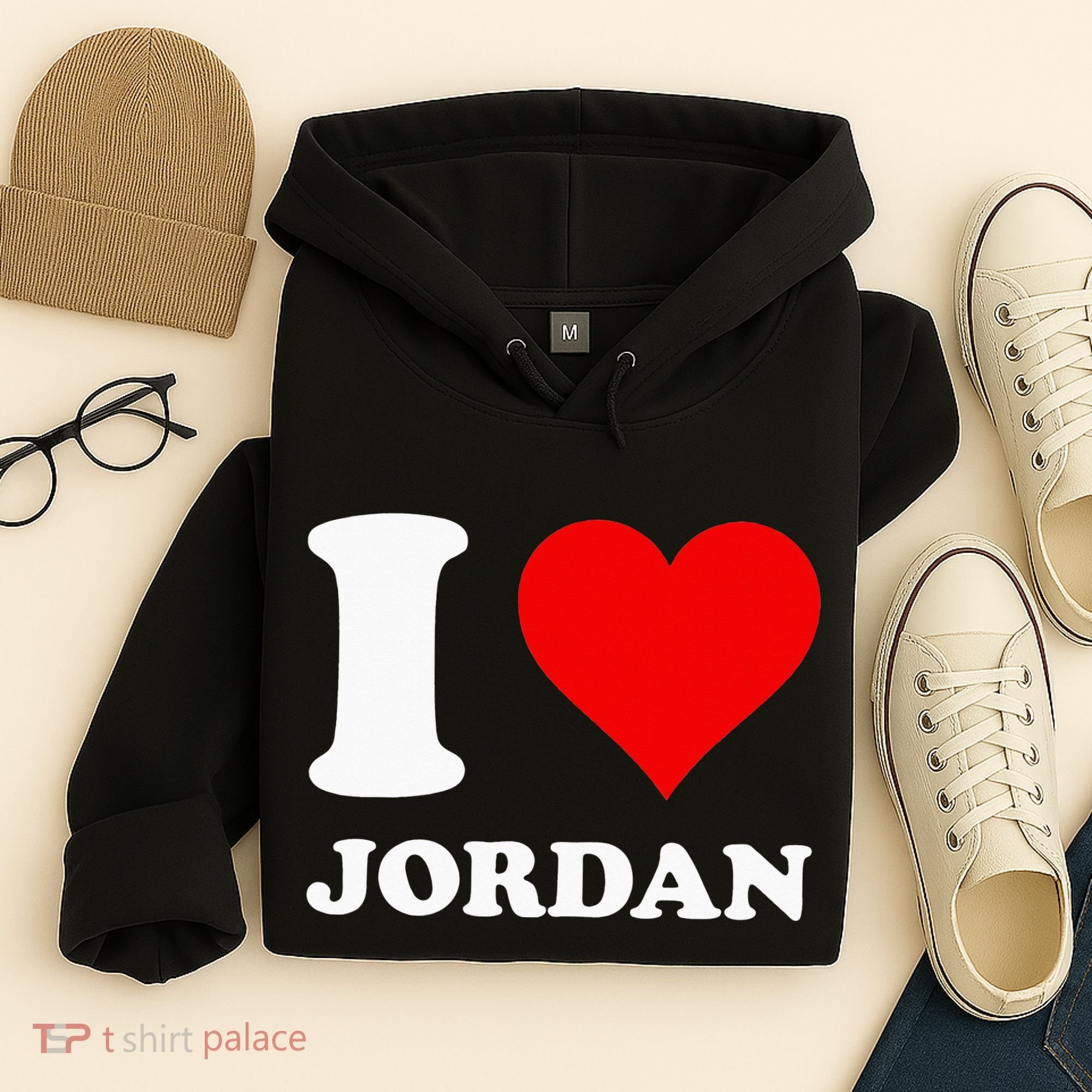 Red Heart I Love Jordan Hoodie
