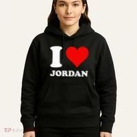 Red Heart I Love Jordan Hoodie thumb 5