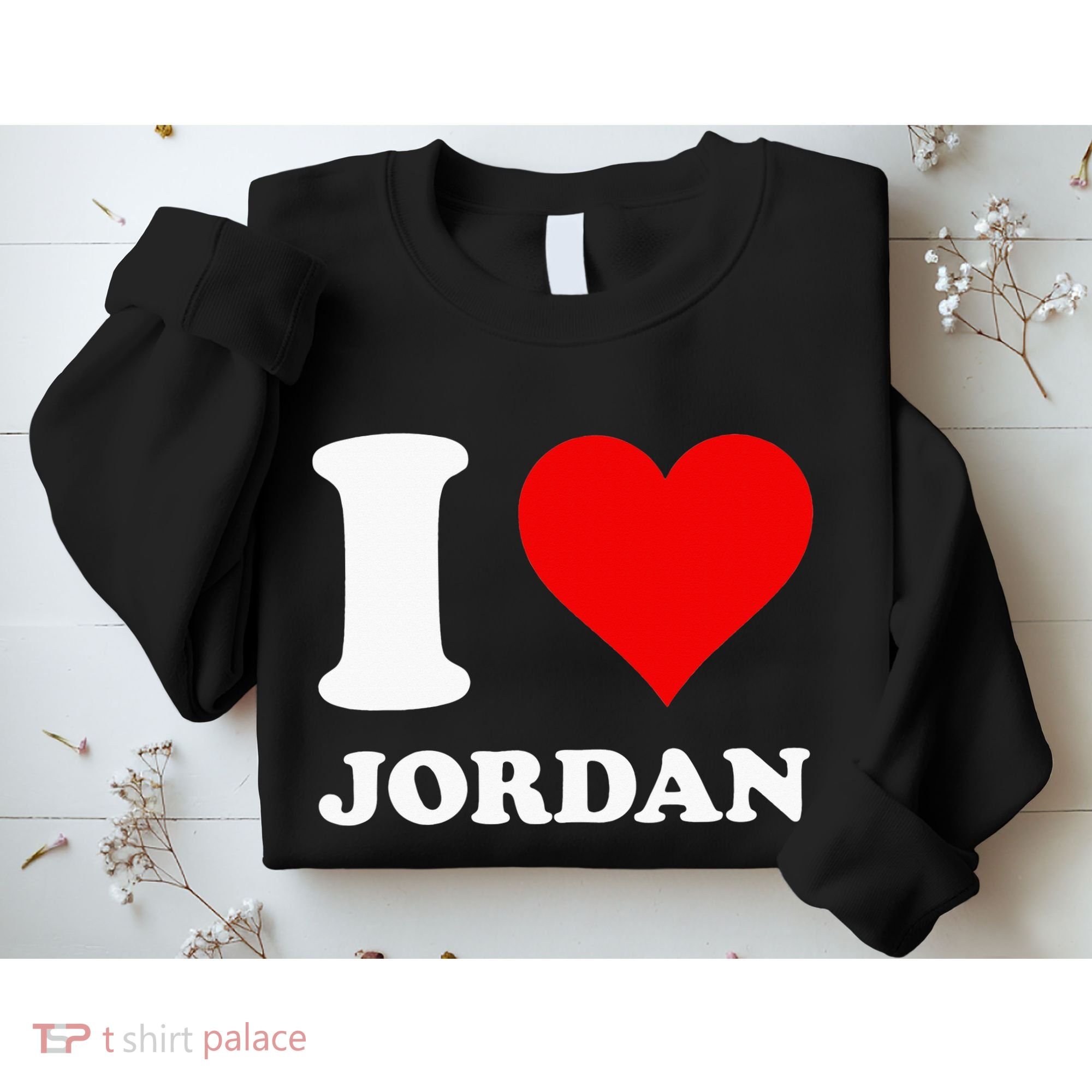 Red Heart I Love Jordan Sweatshirt
