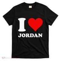 Red Heart I Love Jordan T-Shirt thumb 0