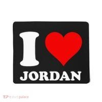 Red Heart I Love Jordan Mousepad thumb 0