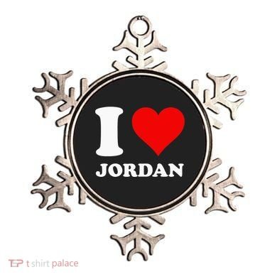 Red Heart I Love Jordan Ornament