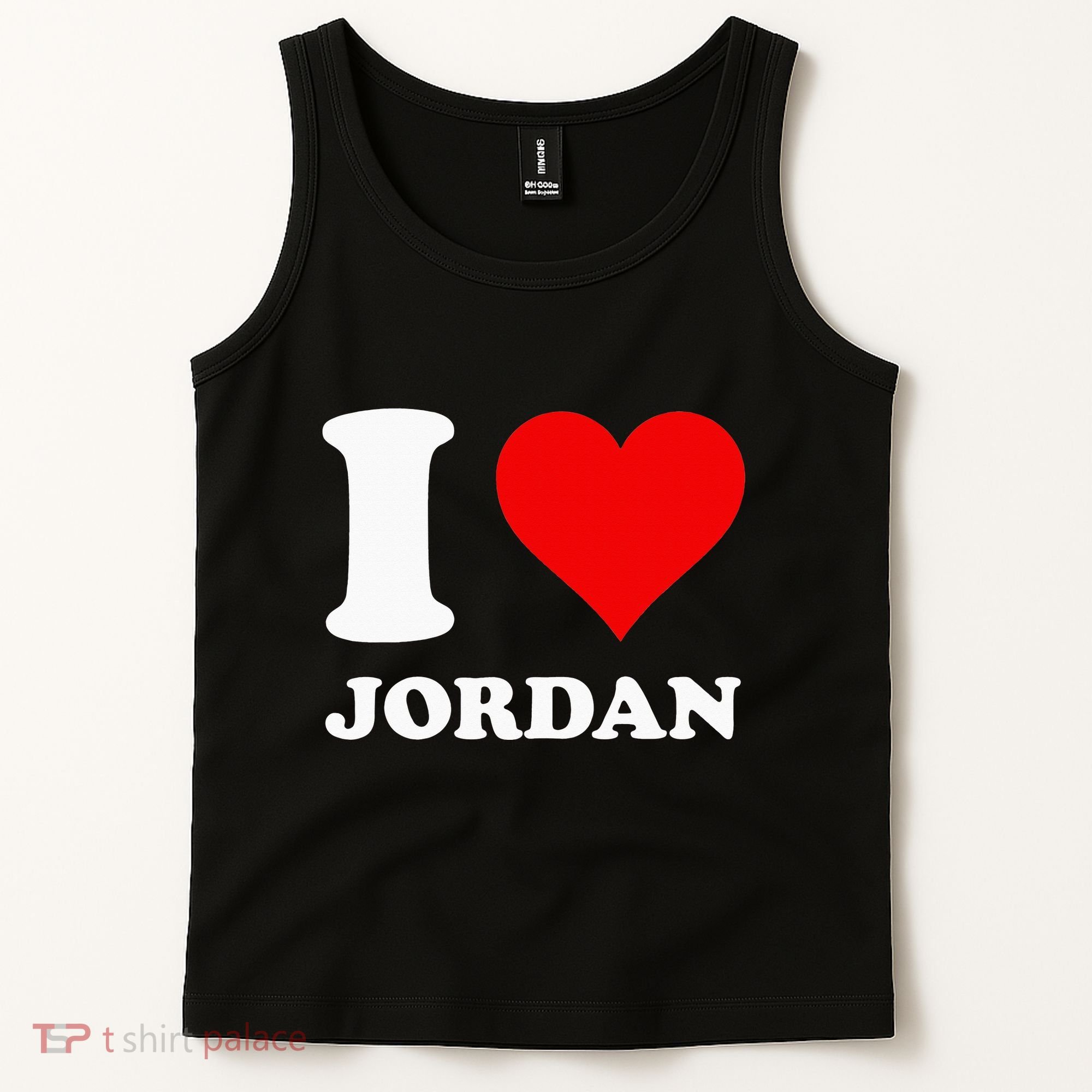 Red Heart I Love Jordan Tank Top