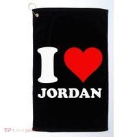 Red Heart I Love Jordan Golf Towel thumb 0