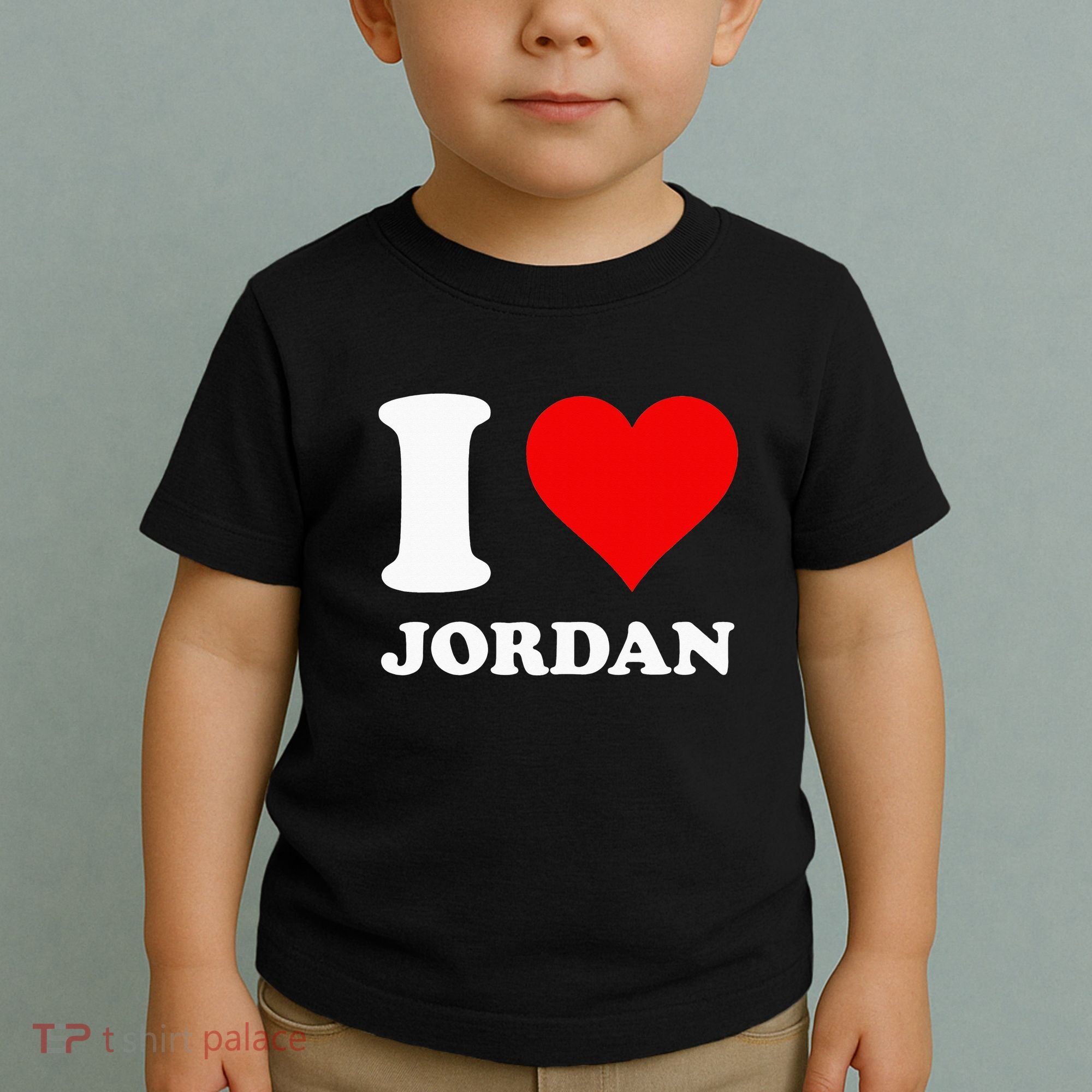 Red Heart I Love Jordan Toddler T-Shirt