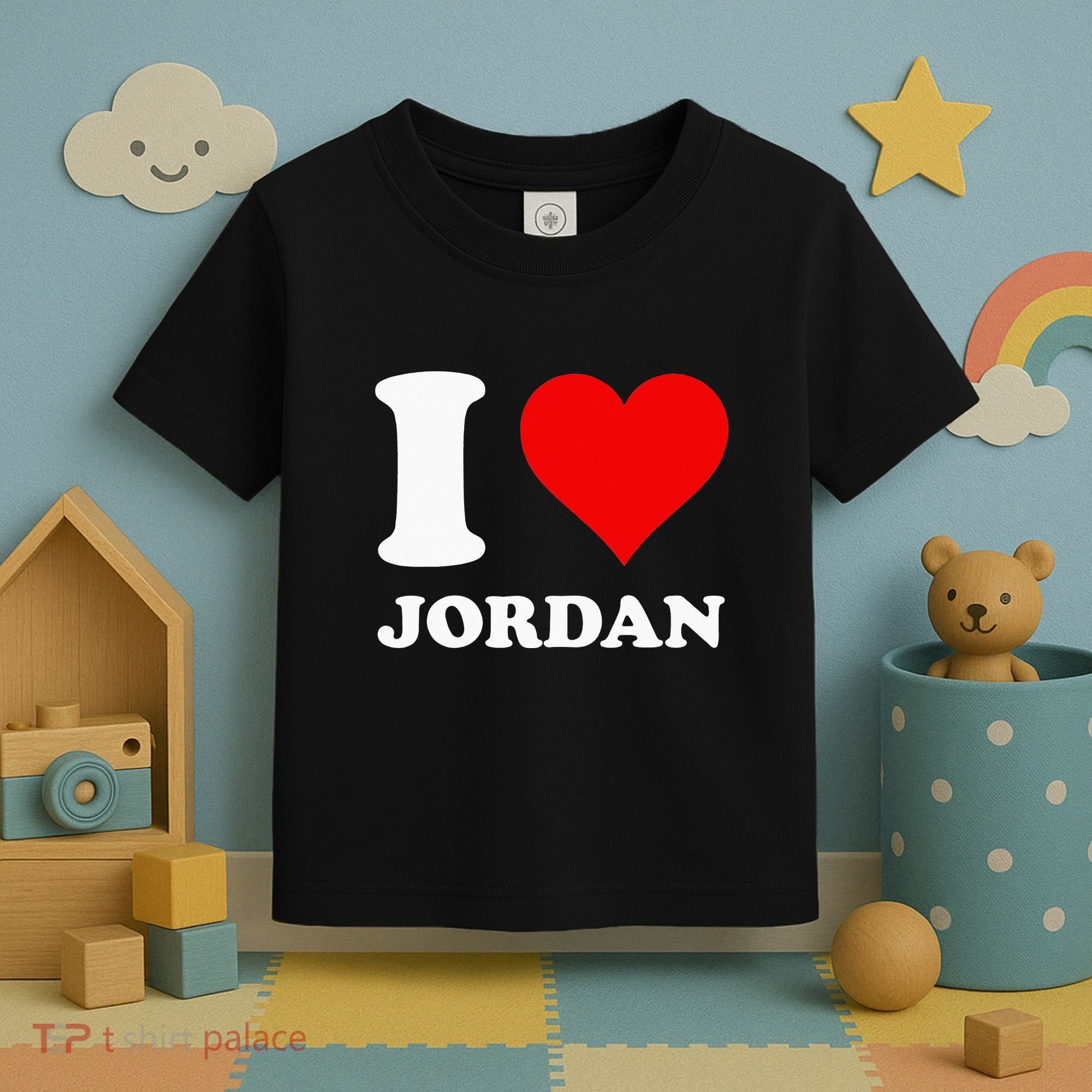 Red Heart I Love Jordan Toddler T-Shirt