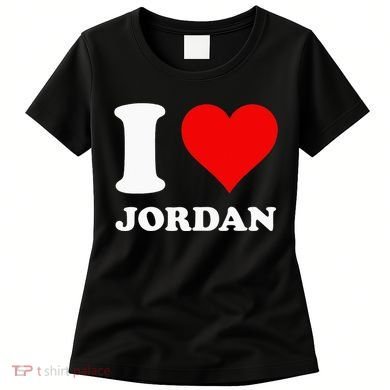 Red Heart I Love Jordan Women's T-Shirt