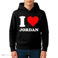 Red Heart I Love Jordan Kids Hoodie thumb 4