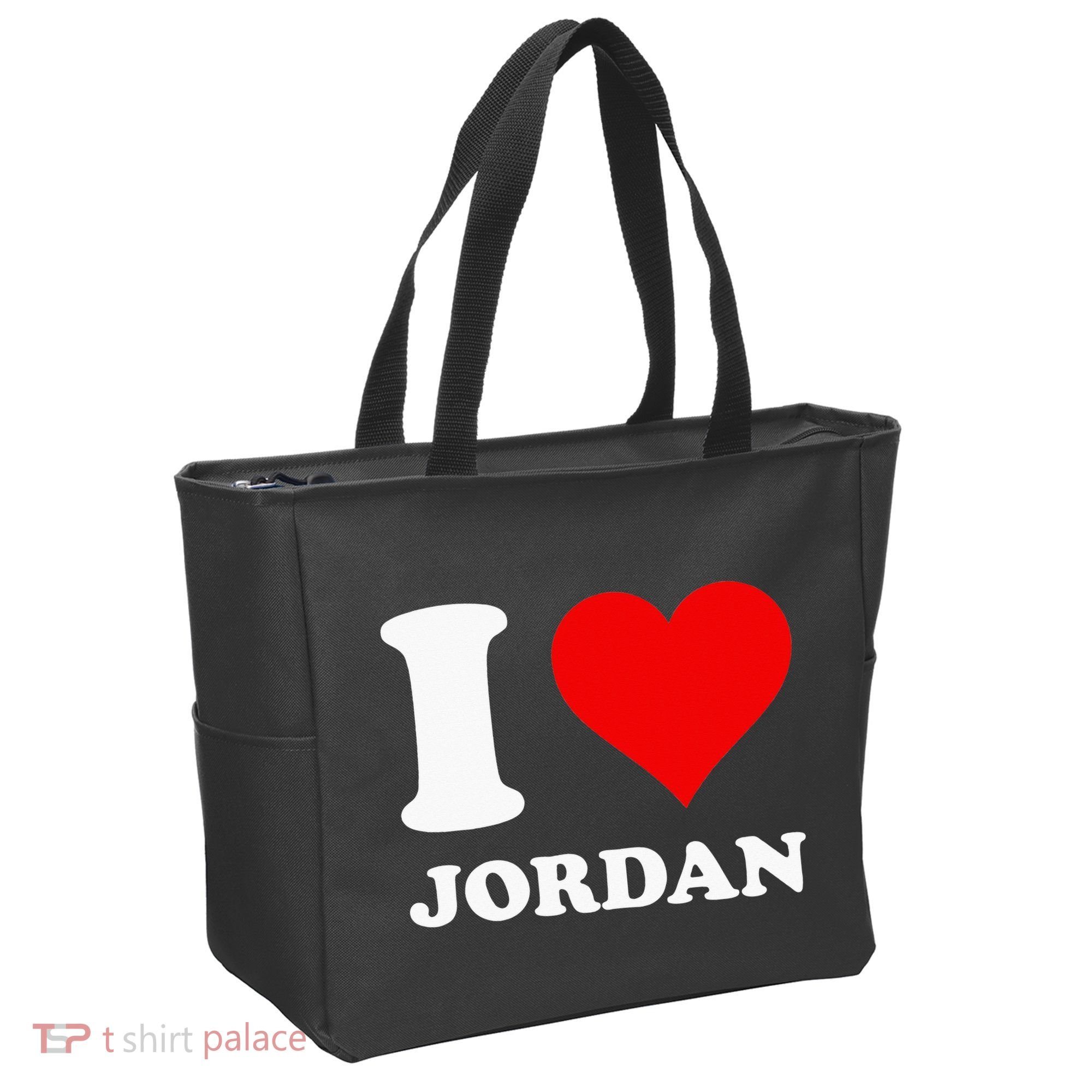 Red Heart I Love Jordan Tote Bag