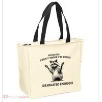 Raccoon Honestly I DonT Think IM Being Dramatic Enough Tote Bag thumb 2