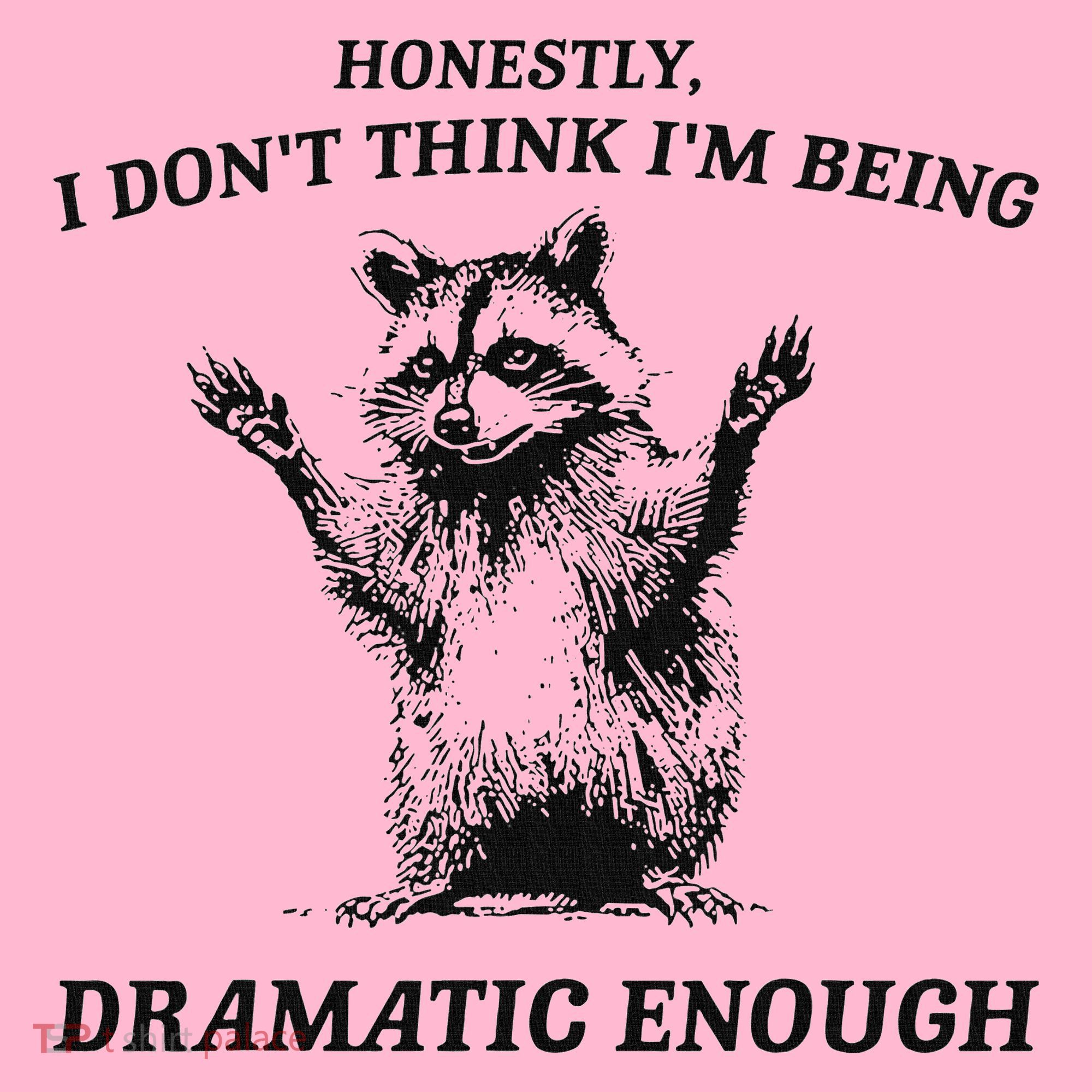 Raccoon Honestly I DonT Think IM Being Dramatic Enough Coaster