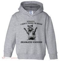 Raccoon Honestly I DonT Think IM Being Dramatic Enough Toddler Hoodie thumb 0
