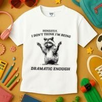 Raccoon Honestly I DonT Think IM Being Dramatic Enough Kids T-Shirt thumb 3