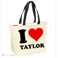 Red Heart I Love Taylor Tote Bag thumb 2