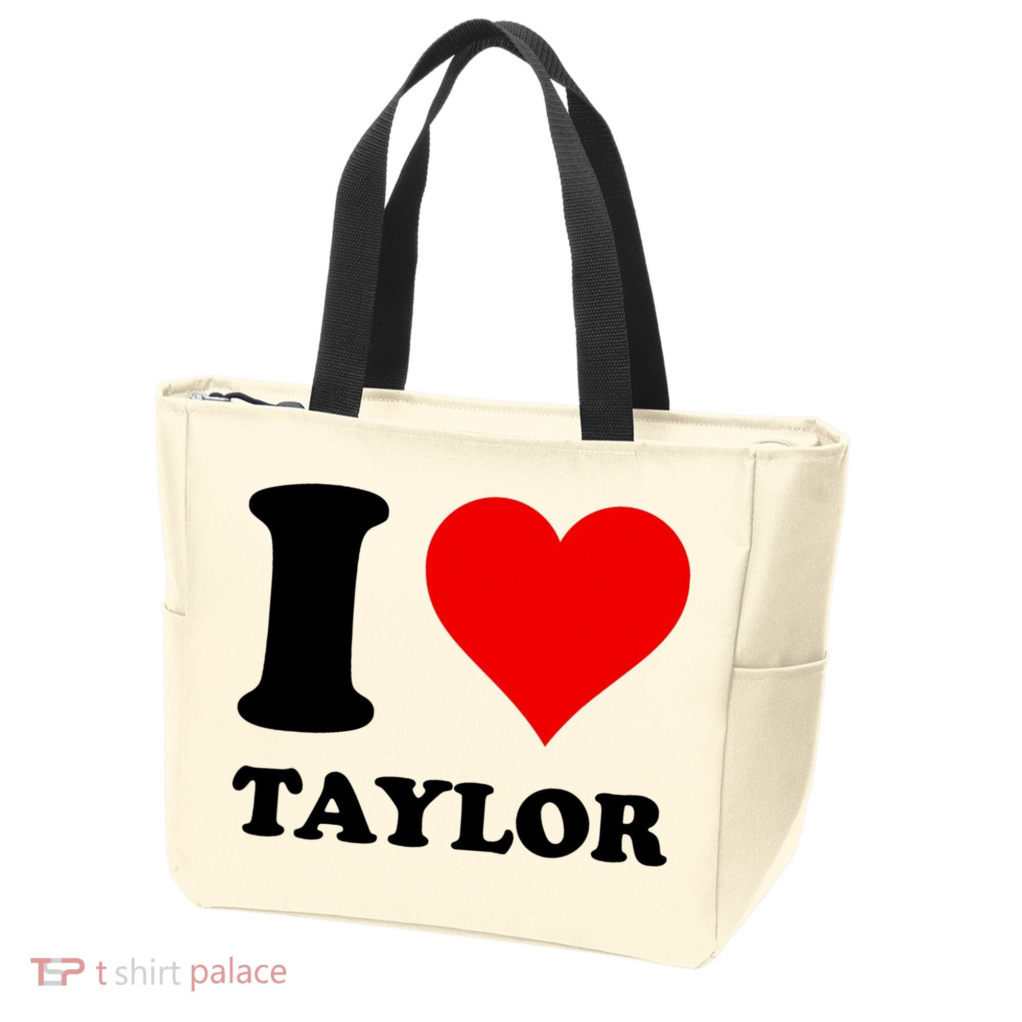 Red Heart I Love Taylor Tote Bag