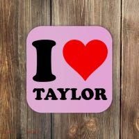 Red Heart I Love Taylor Coaster thumb 0