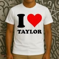 Red Heart I Love Taylor T-Shirt thumb 3