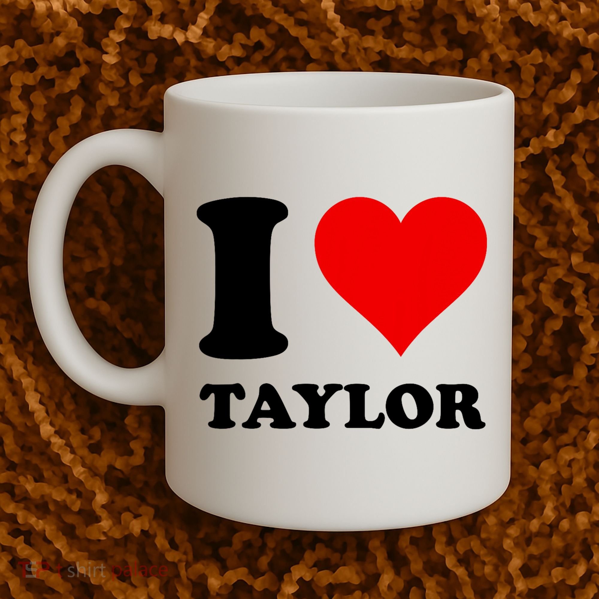 Red Heart I Love Taylor Coffee Mug